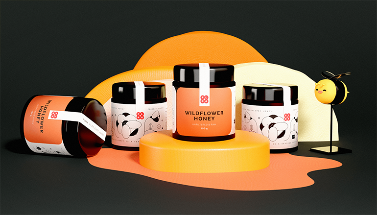 蜂蜜創(chuàng)意包裝設(shè)計作品欣賞(圖3)