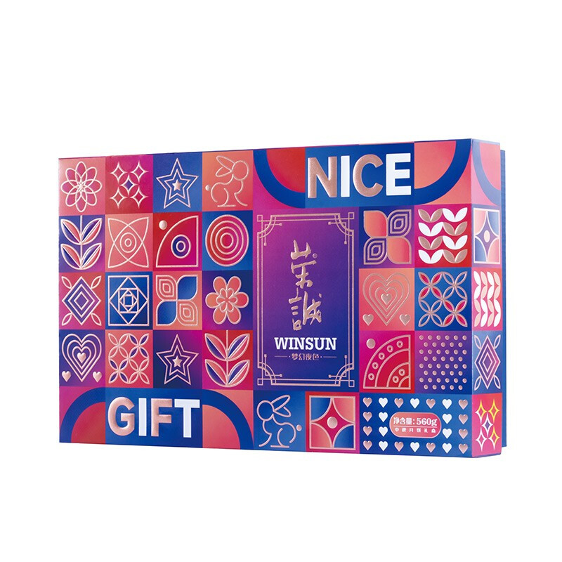 榮誠月餅 夢幻夜色 廣式月餅 8餅4味 560g 禮盒裝包裝禮盒產(chǎn)品包裝創(chuàng)意設(shè)計欣賞(圖1)