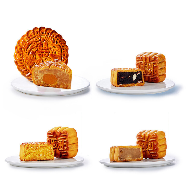 杏花樓 杏福團圓 廣式月餅 7餅4味 840g 禮盒裝包裝禮盒產(chǎn)品包裝創(chuàng)意設計欣賞(圖1)