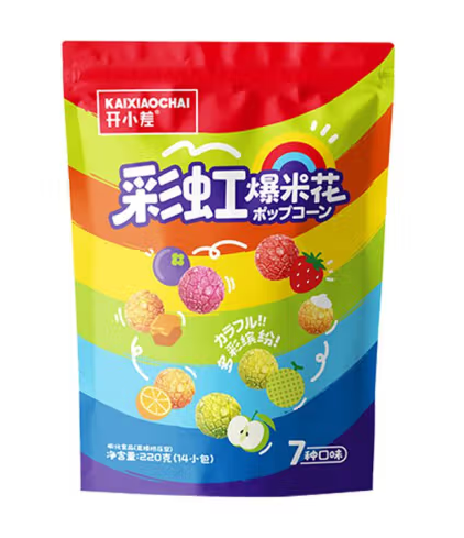 彩虹爆米花包裝袋設(shè)計作品欣賞(圖1)