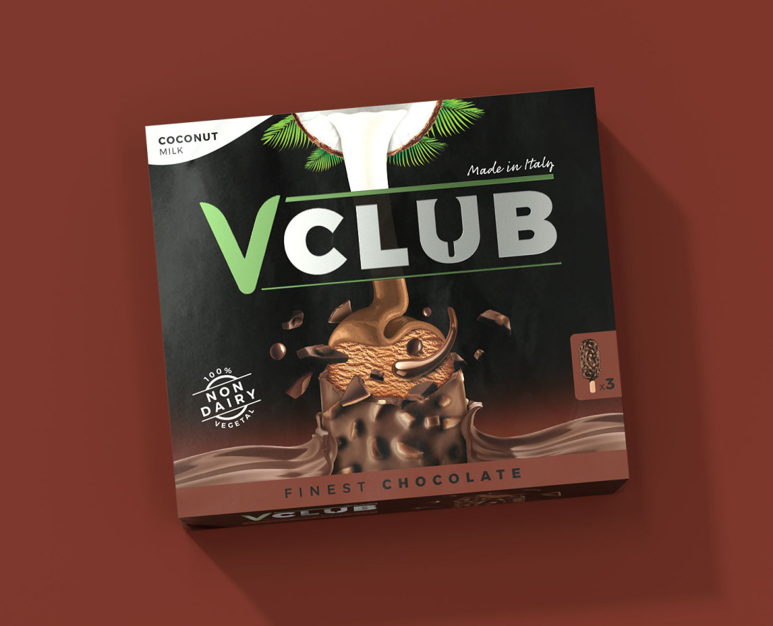 椰汁雪糕外包裝盒設(shè)計(jì)欣賞(圖1)