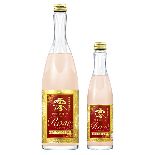 松竹梅白壁藏潼PREMIUM ROSE 火花清酒包裝設(shè)計欣賞(圖1)
