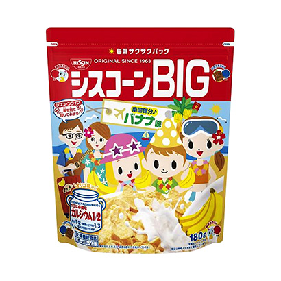 西斯康香蕉味日清思科健康食品包裝設(shè)計(圖1)