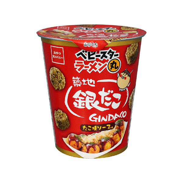 包裝設(shè)計(jì)欣賞嬰兒拉面丸＜筑地銀行章魚小丸子醬味＞ (點(diǎn)心公司) (圖1)